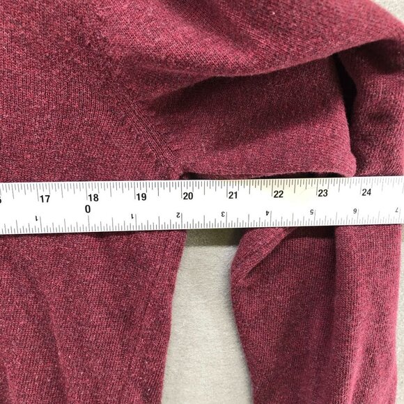 Rover & Lakes Mens V-neck Cotton Sweater Sz Small S Red Burgundy Pullover Knit - Picture 11 of 12